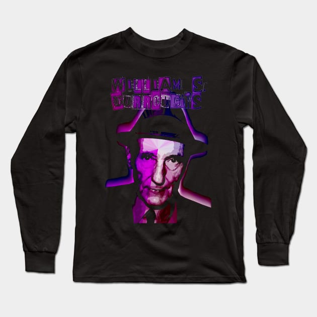 William S Burroughs Punk Design Long Sleeve T-Shirt by HellwoodOutfitters